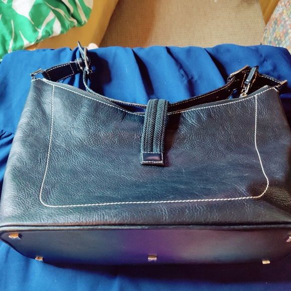 Lambertson Truex Black Leather Bag - Made in Italy - Picture 2 of 7